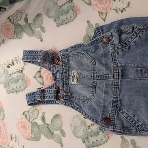 Osh Kosh floral print Denim Overalls Girls 2T